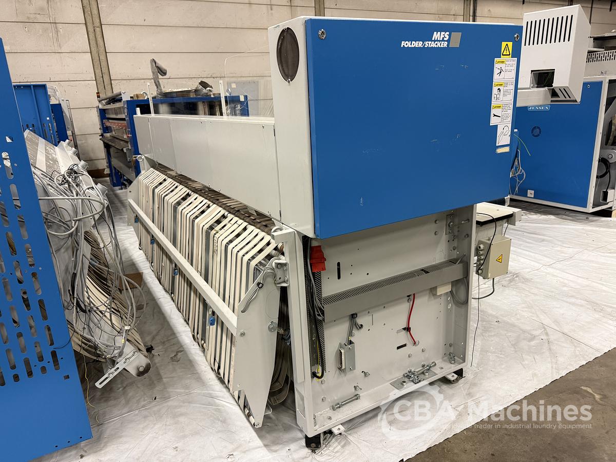 Used 2009 Ironing Line Lapauw 2x1200x3300 GAS + Jensen Classic + MFS Folder (905-906-907)