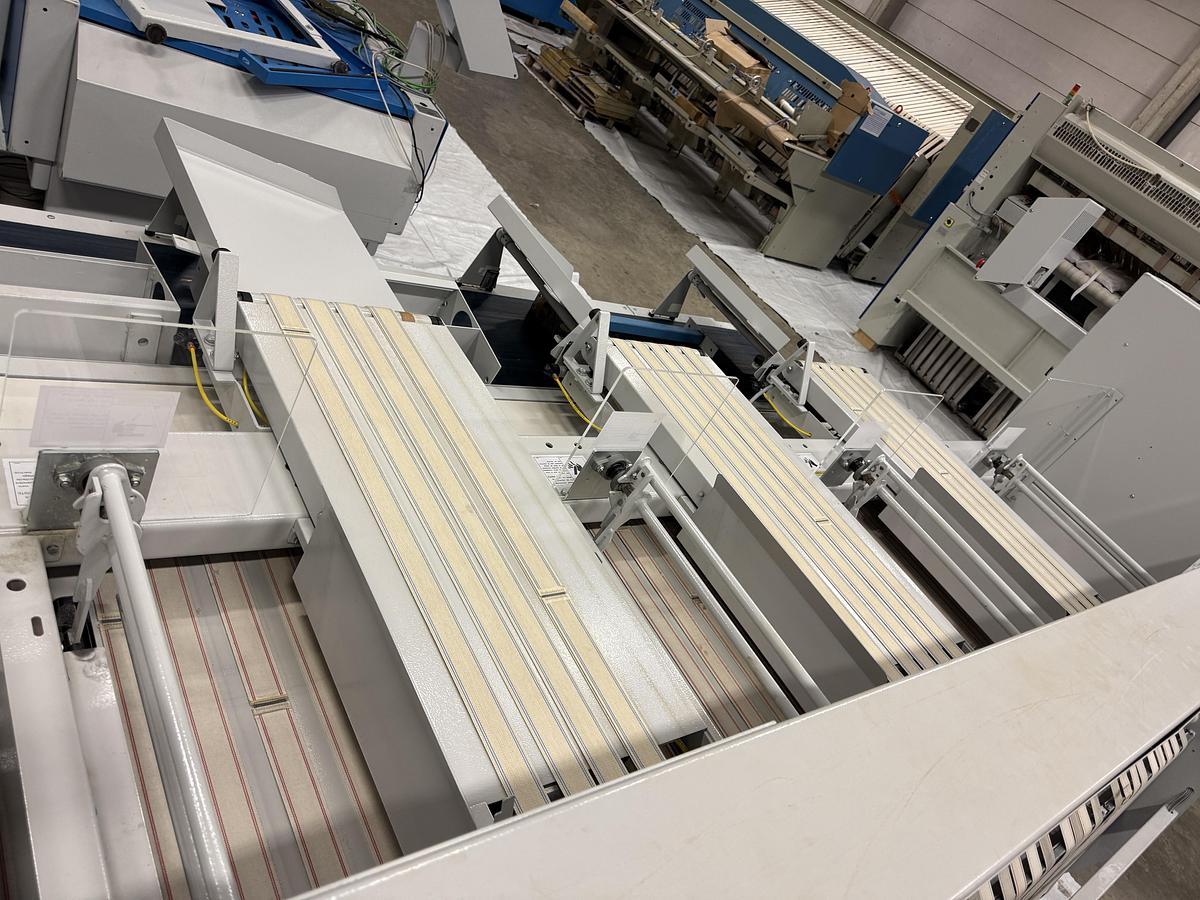 Used 2009 Ironing Line Lapauw 2x1200x3300 GAS + Jensen Classic + MFS Folder (905-906-907)