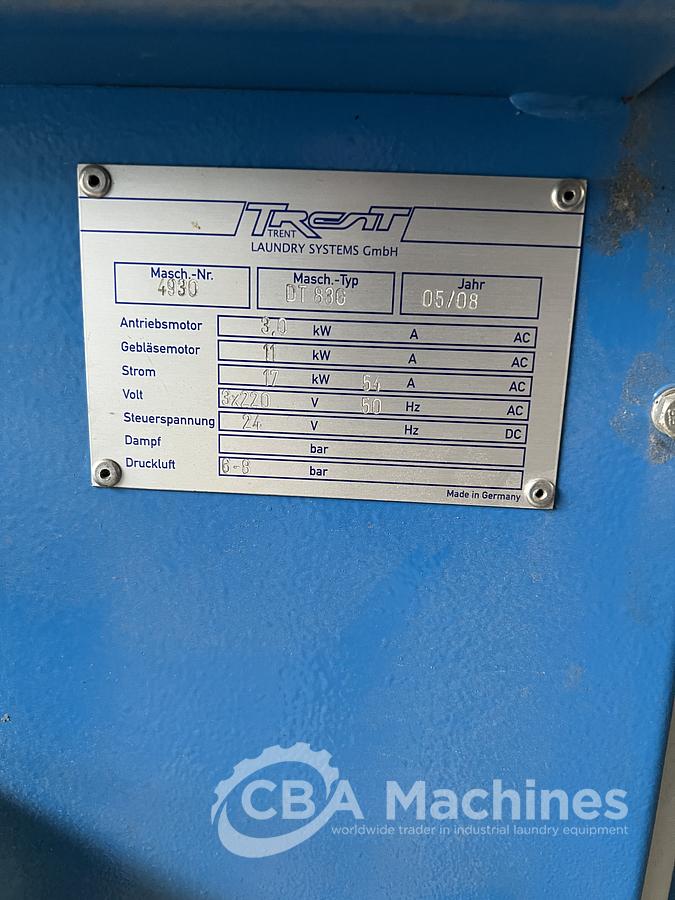 Used 2008 Trent 200kg DT 83G GAS Dryer with Shuttle