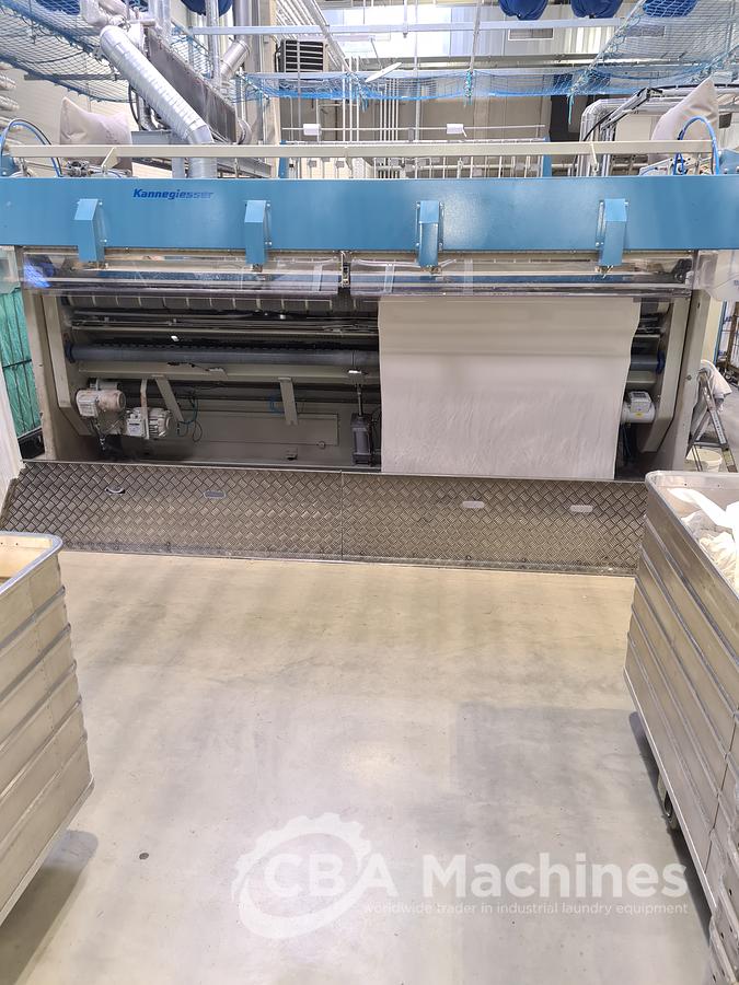 Used Ironing line Kannegiesser 2 roll 1200 x 3000mm steam year 2005/1997