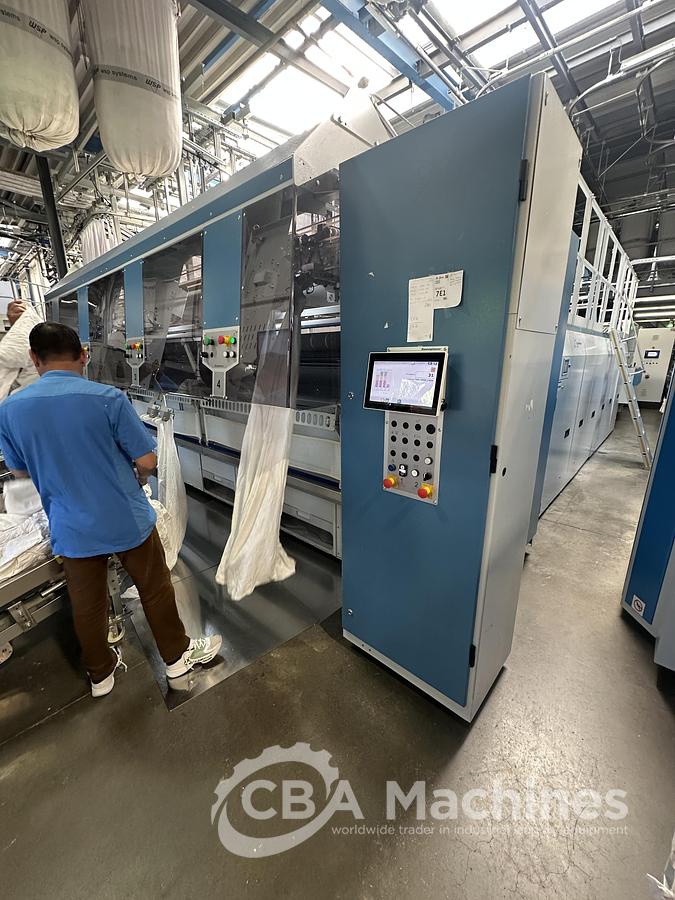 Used 2023 Kannegiesser Ironing line EMQ synchro pro 40-01+2-4/4-1/2 (1033) + HighPower HPM 3x1200x4000mm (1034) + SFM-E 40(42)-1/2-3-KR3-R-ISP4 (1035)
