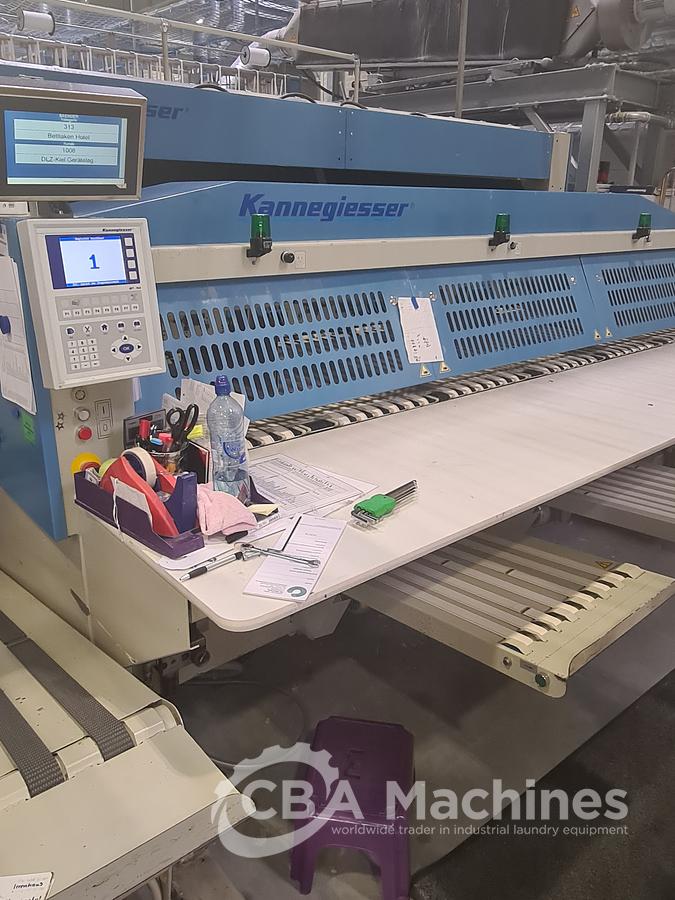 Used Ironing line Kannegiesser 2 roll 1200 x 3000mm steam year 2005/1997
