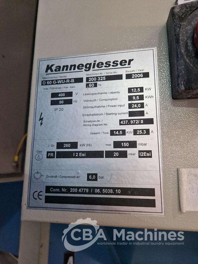 D'occasion 2006 Séchoir Kannegiesser D60 G-WU-R-B ( 717 )