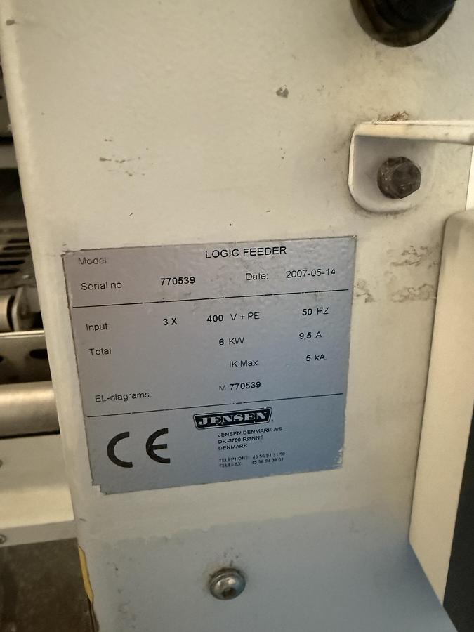 Used 2007 Feeder Jensen Logic 3500mm (922)