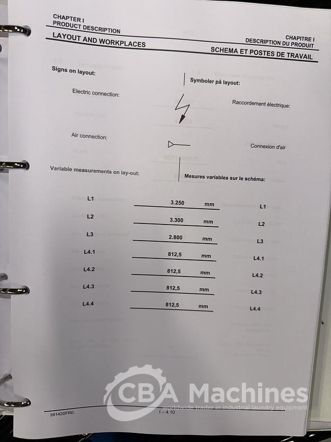 Used 2009 Folder Jensen MFS 3300mm 4 lanes (907)