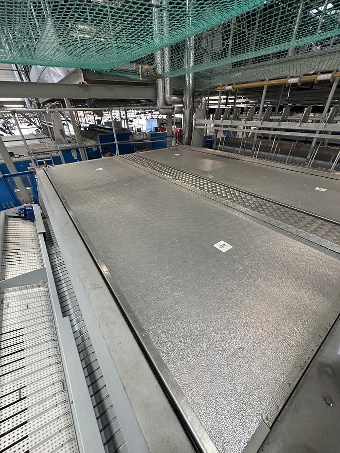 Used 2009 Ironing Line Lapauw 2x1200x3300 GAS + Jensen Classic + MFS Folder (905-906-907)