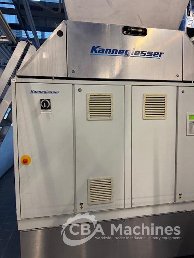 Used 2008 Kannegiesser CBW System 8x36kg PowerTrans BT + centrifuge + 3x DT40 GAS + Shuttle