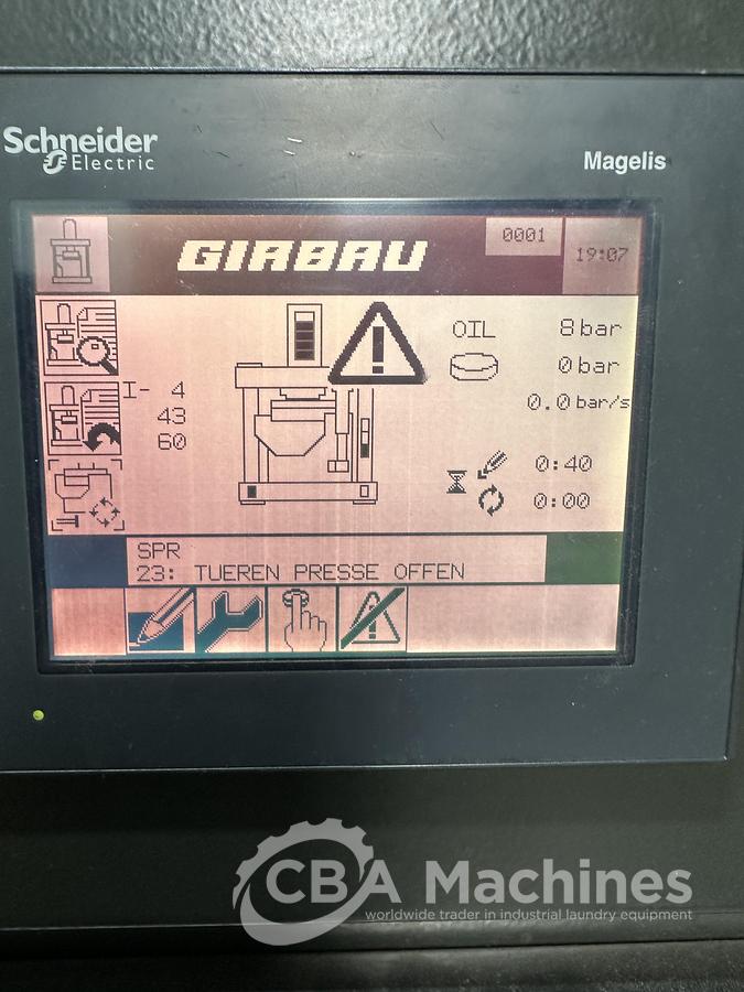 Used 2009 Girbau CBW System 12x50 with press + 100kg dryer