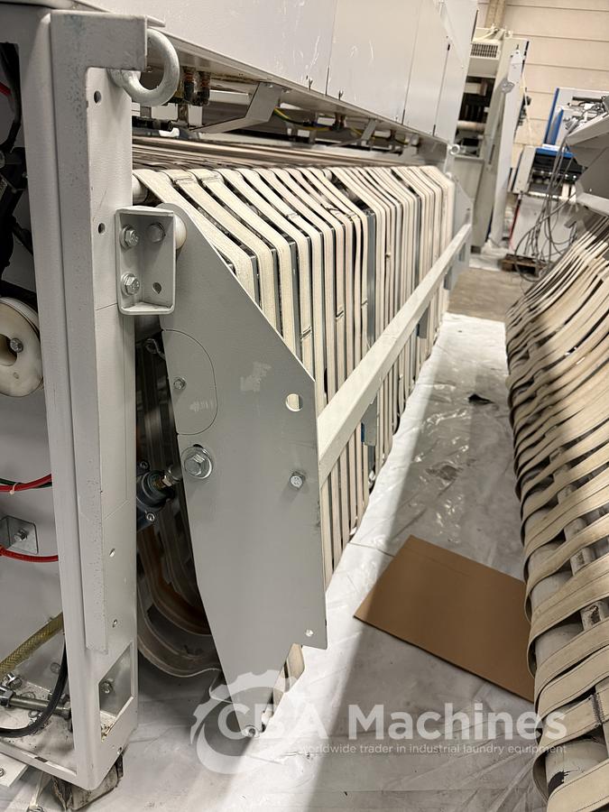 Used 2009 Ironing Line Lapauw 2x1200x3300 GAS + Jensen Classic + MFS Folder (905-906-907)