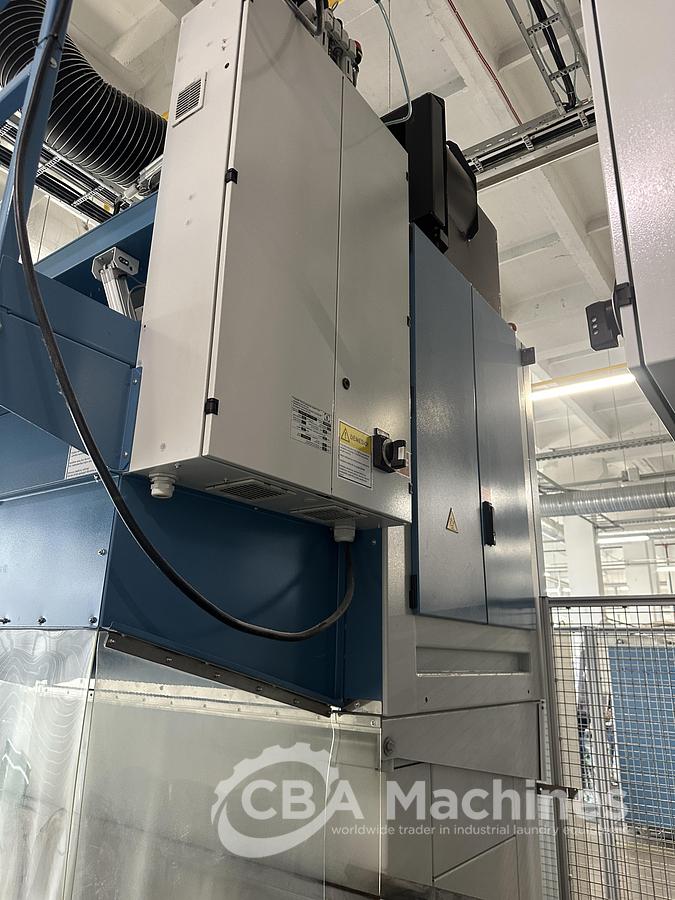 Used 2020 Kannegiesser Complete CBW Tunnel System PT 13x60 + Press PP10-60-40 + Shuttle + 3x DII-60 GAS + Step Conveyor + Lint Filter + Conveyors