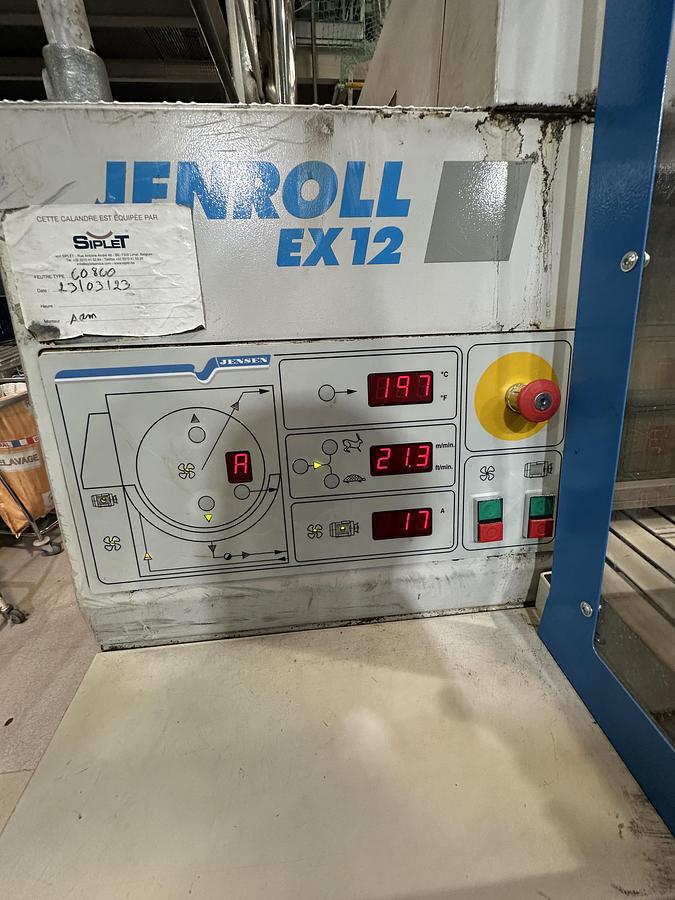 Used 2009 Ironing Line Lapauw 2x1200x3300 GAS + Jensen Classic + MFS Folder (905-906-907)