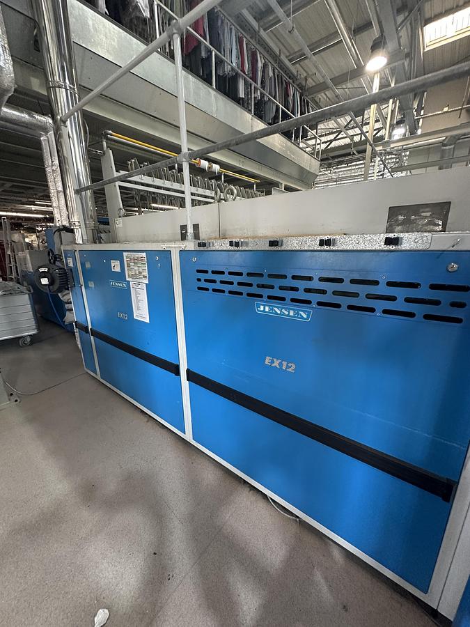 Used 2004 Jensen Ironing Line 4 lanes 2x1200x3300mm STEAM