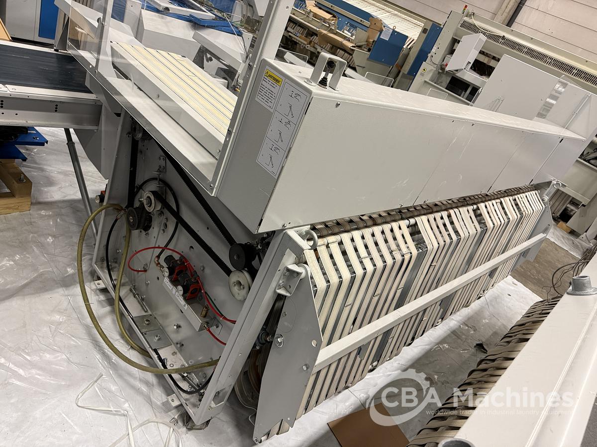 Used 2009 Ironing Line Lapauw 2x1200x3300 GAS + Jensen Classic + MFS Folder (905-906-907)