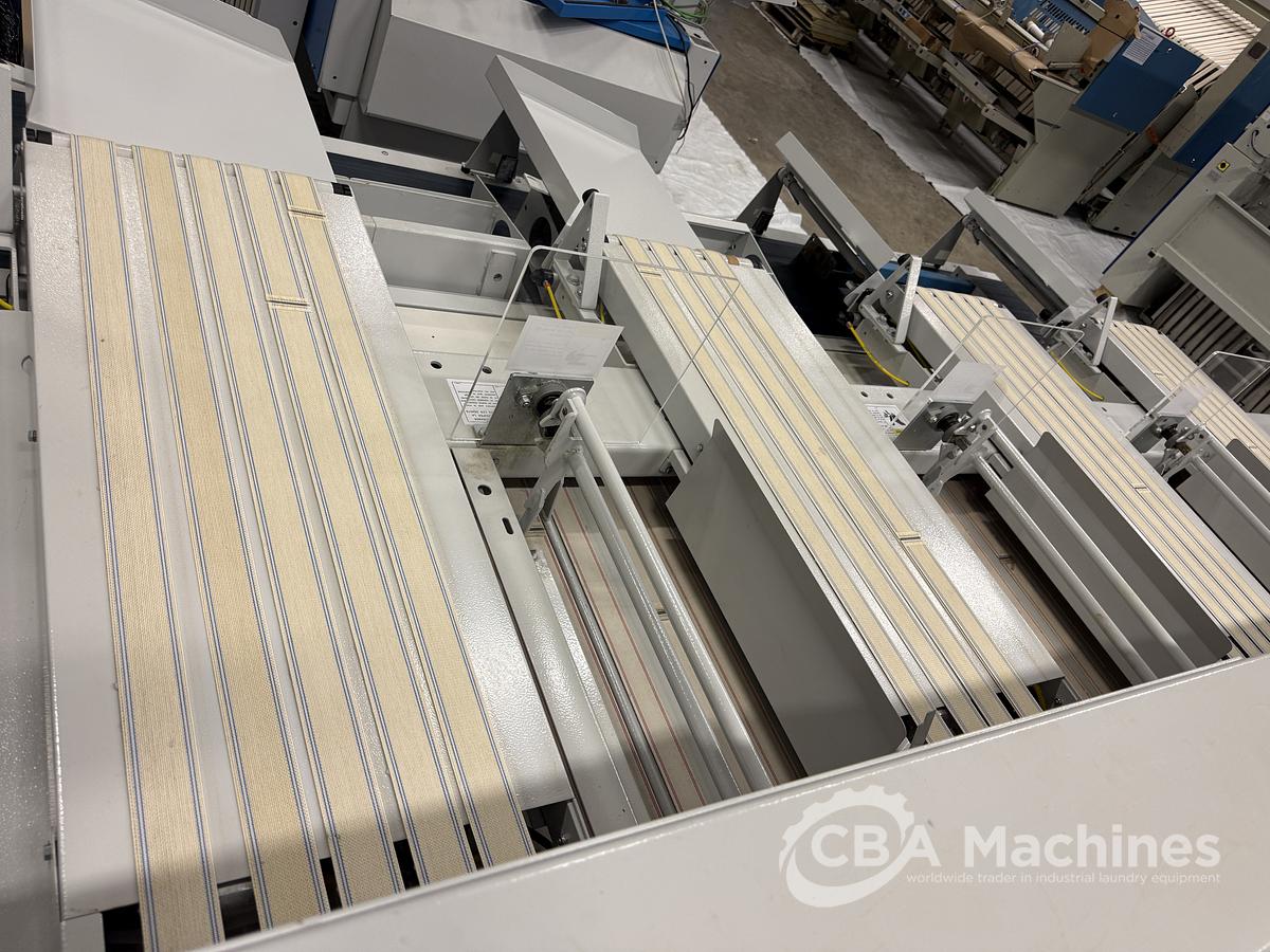 Used 2009 Ironing Line Lapauw 2x1200x3300 GAS + Jensen Classic + MFS Folder (905-906-907)