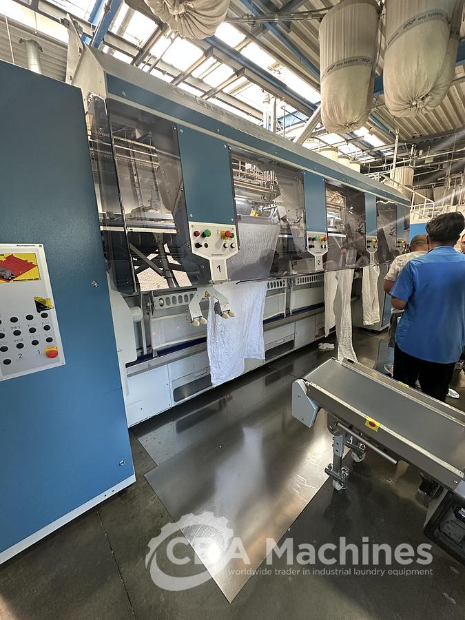 Used 2023 Kannegiesser Ironing line EMQ synchro pro 40-01+2-4/4-1/2 (1033) + HighPower HPM 3x1200x4000mm (1034) + SFM-E 40(42)-1/2-3-KR3-R-ISP4 (1035)