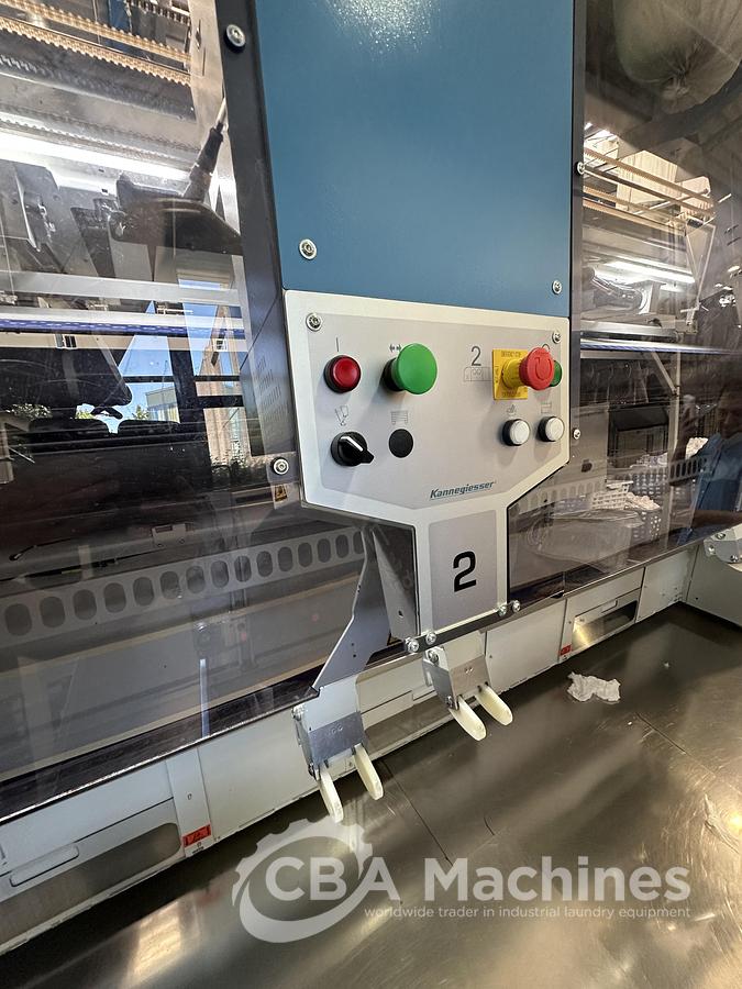 Used 2023 Kannegiesser Ironing line EMQ synchro pro 40-01+2-4/4-1/2 (1033) + HighPower HPM 3x1200x4000mm (1034) + SFM-E 40(42)-1/2-3-KR3-R-ISP4 (1035)