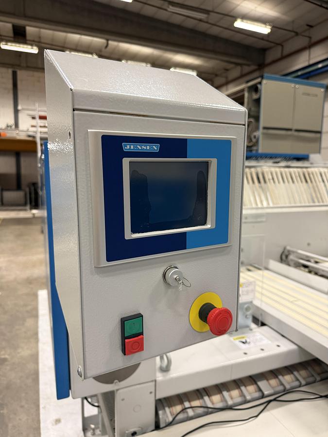 Used 2009 Ironing Line Lapauw 2x1200x3300 GAS + Jensen Classic + MFS Folder (905-906-907)