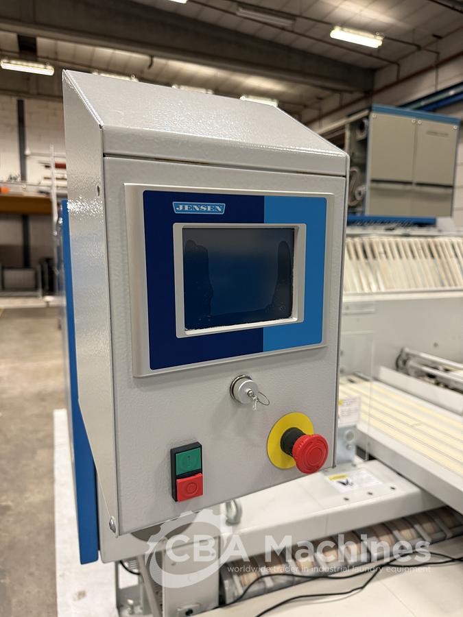 Used 2009 Ironing Line Lapauw 2x1200x3300 GAS + Jensen Classic + MFS Folder (905-906-907)