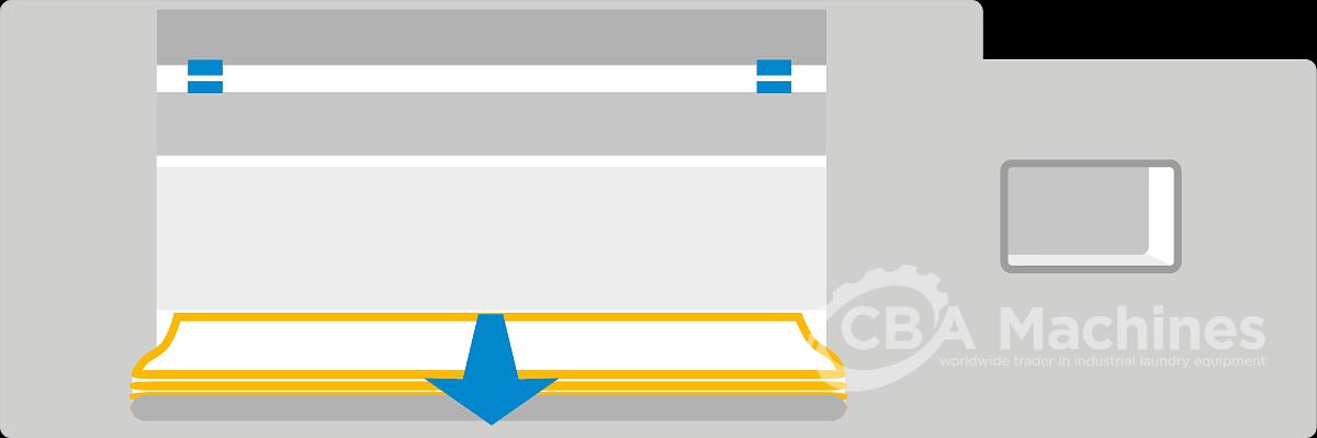 Used Laco Comfort Ironer GAS 500x3300mm with built-in folder