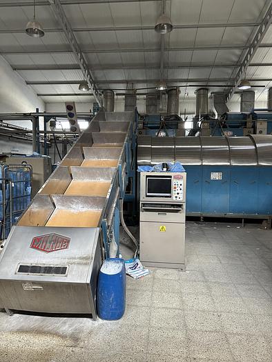Used Complete Milnor 8 x 50kg CBW tunnel system year 2010 / 2018