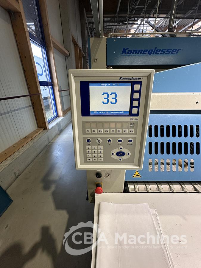 Used 2014 Kannegiesser 3x1200x3500 Ironing Line Steam 1-2-4 lanes