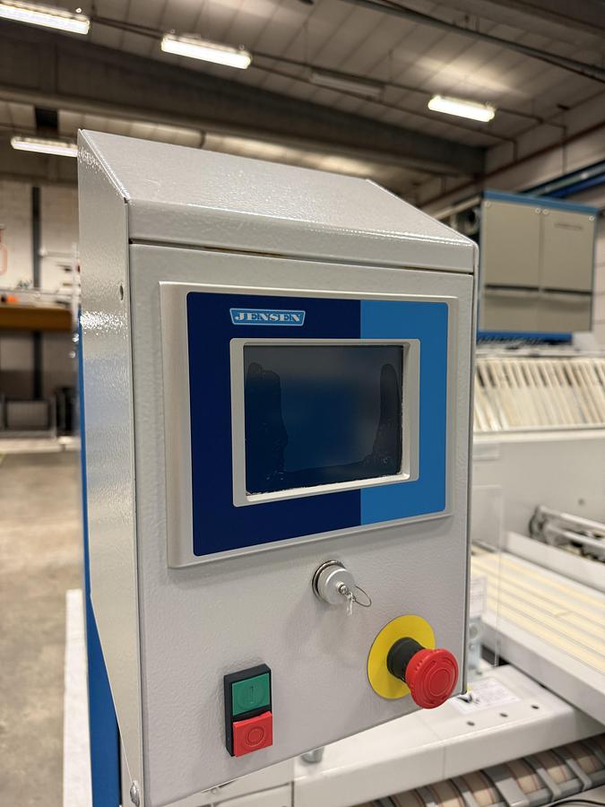 Used 2009 Ironing Line Lapauw 2x1200x3300 GAS + Jensen Classic + MFS Folder (905-906-907)