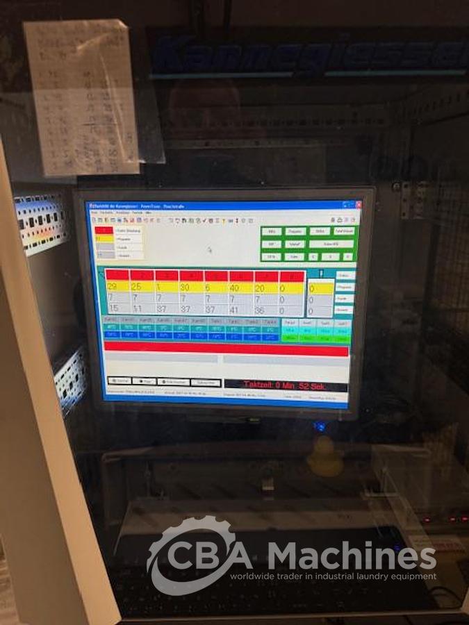 Used 2008 Kannegiesser CBW System 8x36kg PowerTrans BT + centrifuge + 3x DT40 GAS + Shuttle