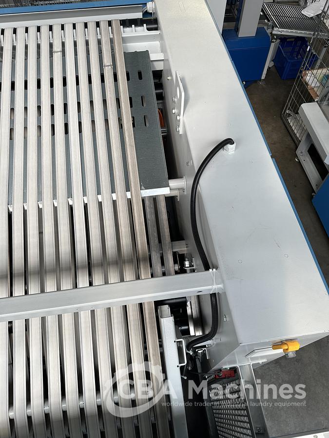 Used 2023 Kannegiesser Ironing line EMQ synchro pro 40-01+2-4/4-1/2 (1033) + HighPower HPM 3x1200x4000mm (1034) + SFM-E 40(42)-1/2-3-KR3-R-ISP4 (1035)