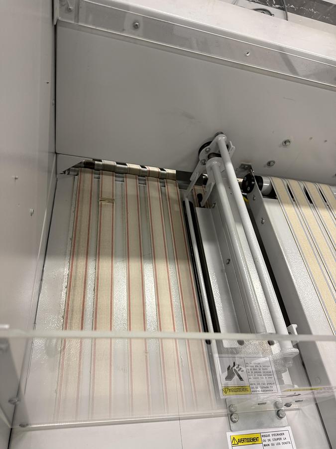 Used 2009 Ironing Line Lapauw 2x1200x3300 GAS + Jensen Classic + MFS Folder (905-906-907)