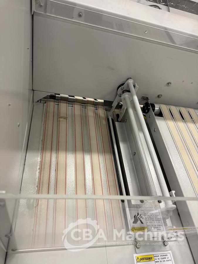 Used 2009 Ironing Line Lapauw 2x1200x3300 GAS + Jensen Classic + MFS Folder (905-906-907)