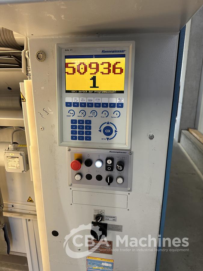 Used 2014 Kannegiesser 3x1200x3500 Ironing Line Steam 1-2-4 lanes