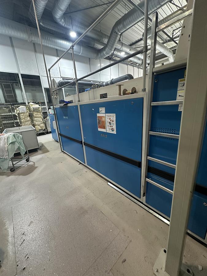Used 2004 Jensen Ironing Line 4 lanes 2x1200x3300mm STEAM