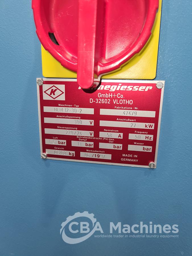 Used 1997 Ironer Kannegiesser HLM 2 roll 1200 x 3000mm (650)