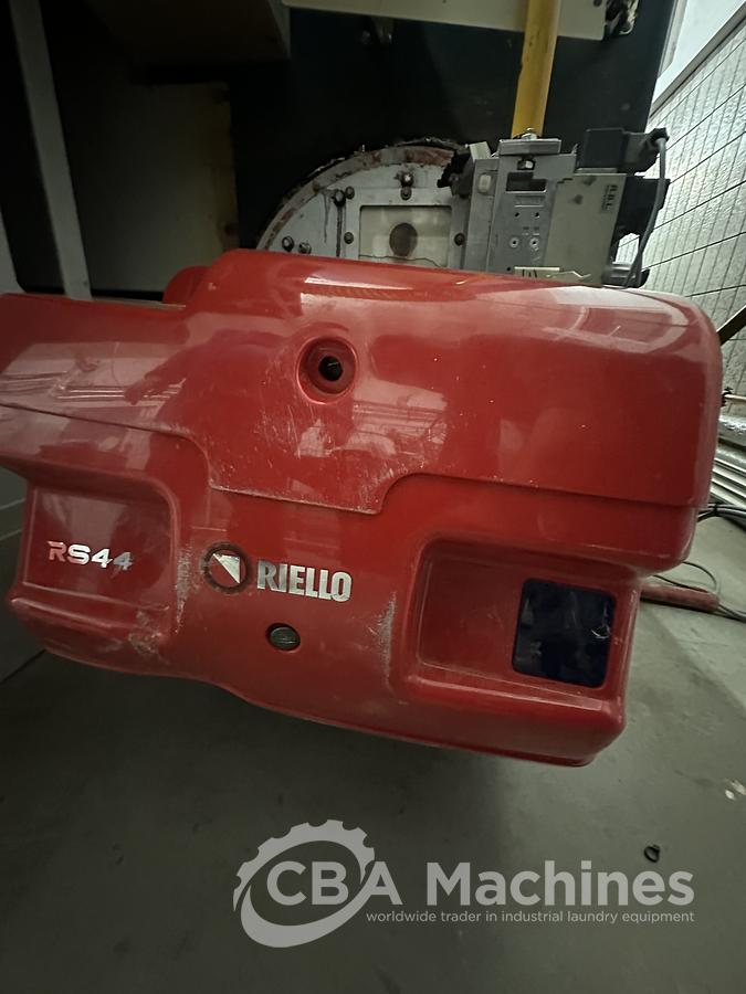 Used 2013 Lapauw small piece ironing line with vacuum table 1 roll 1600 Gas ironer and unifold 