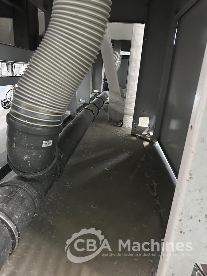 Used 2020 Kannegiesser Complete CBW Tunnel System PT 13x60 + Press PP10-60-40 + Shuttle + 3x DII-60 GAS + Step Conveyor + Lint Filter + Conveyors