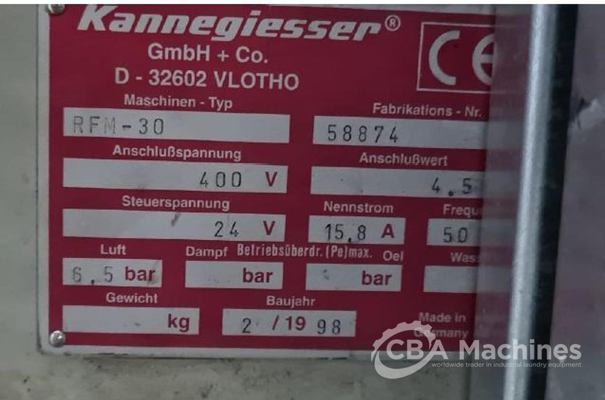 Used 1998/2020 Folder Kannegiesser RFM-30-1/2/3-3-KR3+K ( 615 )