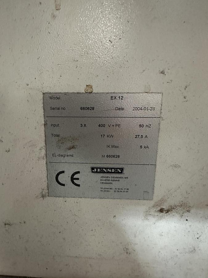 Used 2009 Ironing Line Lapauw 2x1200x3300 GAS + Jensen Classic + MFS Folder (905-906-907)