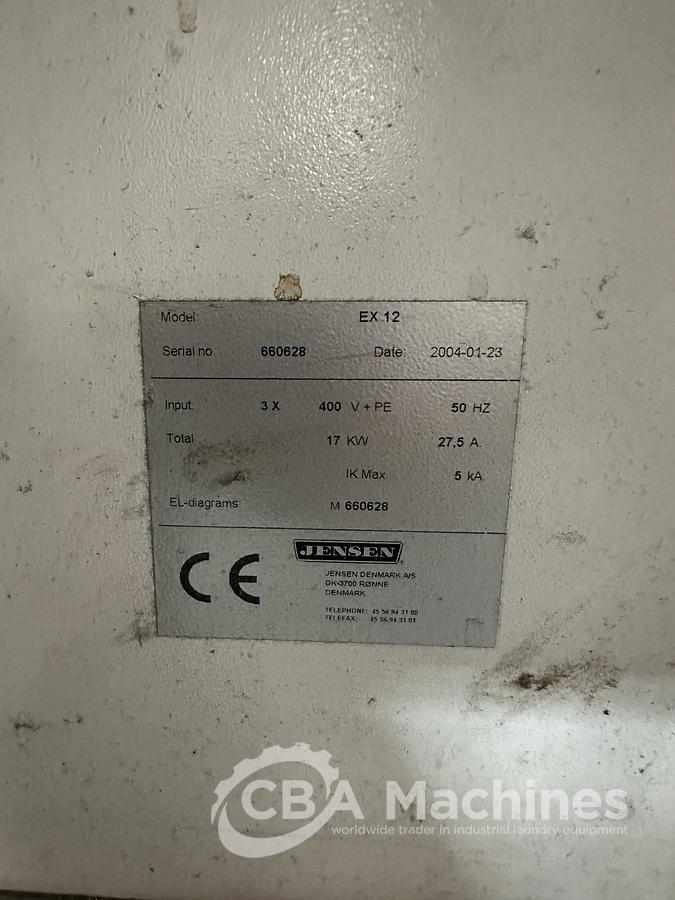 Used 2009 Ironing Line Lapauw 2x1200x3300 GAS + Jensen Classic + MFS Folder (905-906-907)