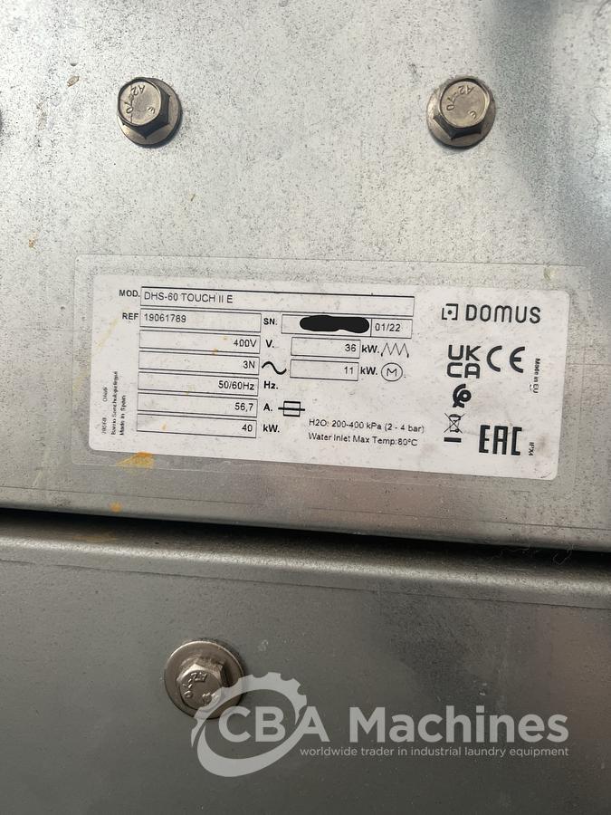 Used 2022 Washer Extractor Domus Ecovolution DHS-60kg Touch II E (911)