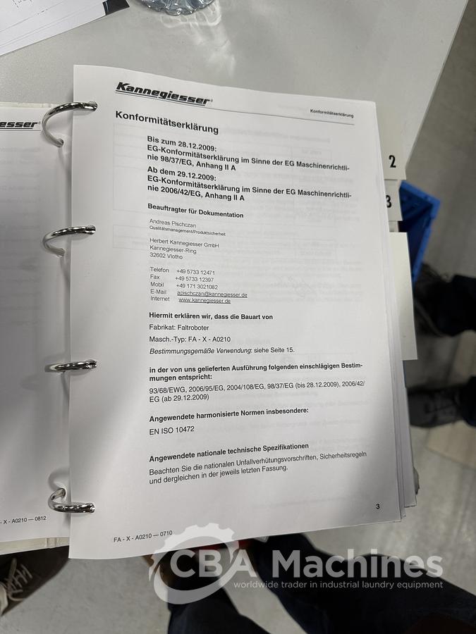 Used Kannegiesser FA-X-A0313-900-I