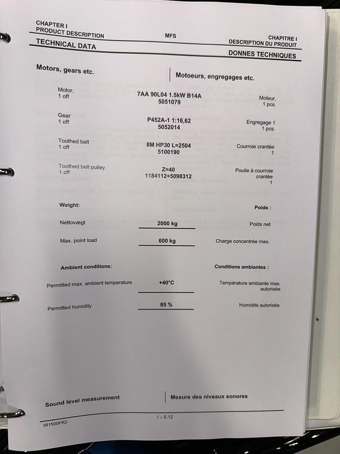 Used 2009 Folder Jensen MFS 3300mm 4 lanes (907)