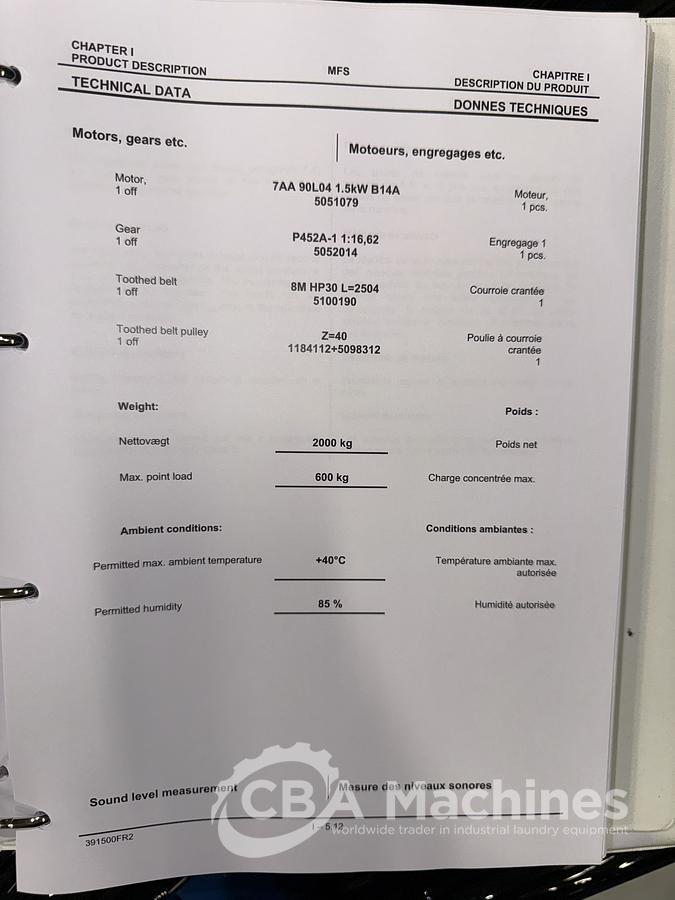 Used 2009 Folder Jensen MFS 3300mm 4 lanes (907)