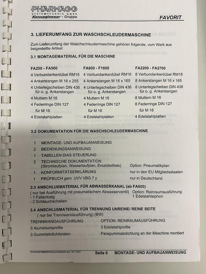 Used 2008 Kannegiesser FA 250