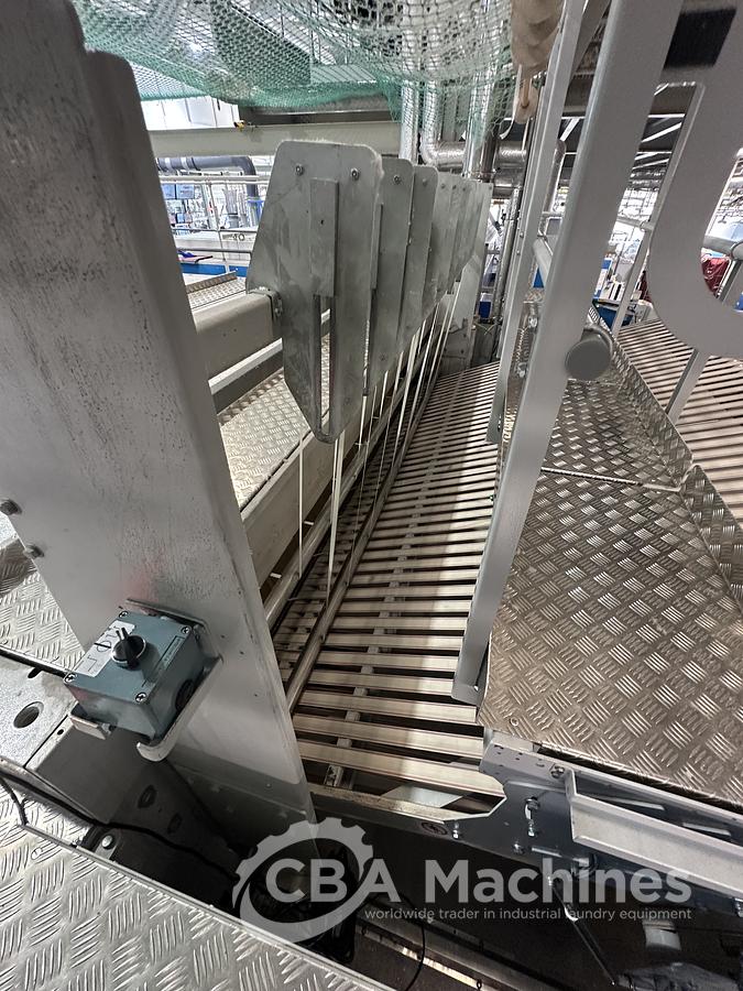 Used 2009 Ironing Line Lapauw 2x1200x3300 GAS + Jensen Classic + MFS Folder (905-906-907)