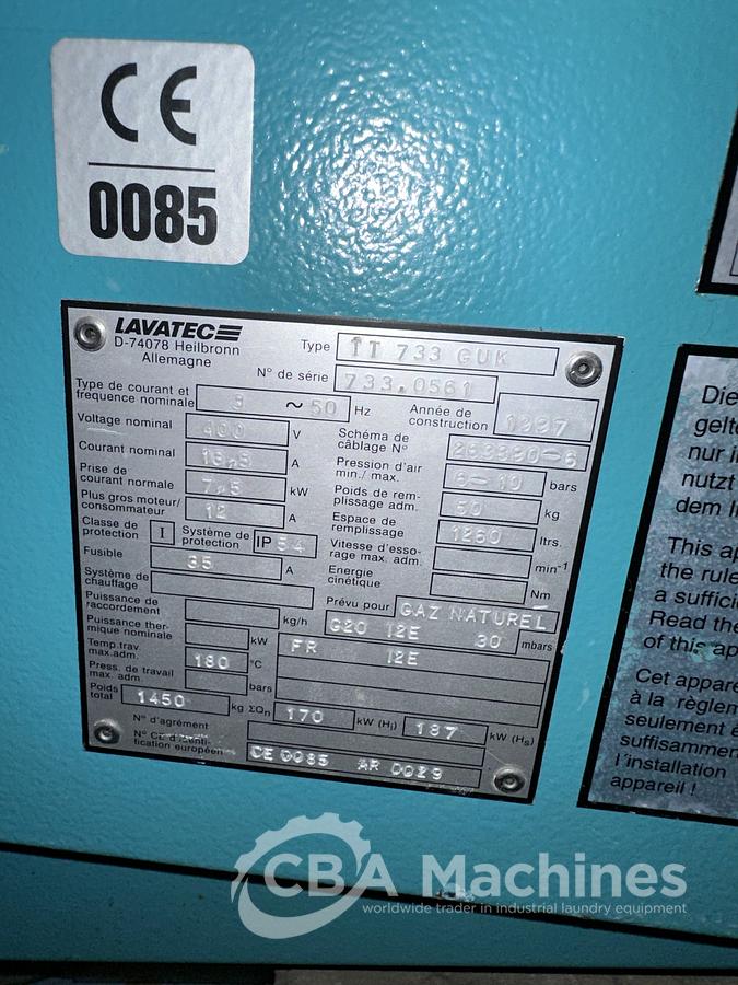 Used 1997 Lavatec TT733 GUK 50kg