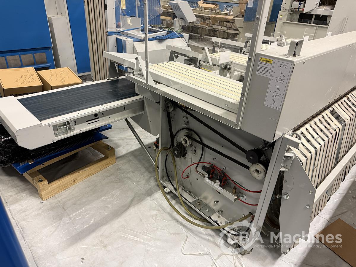Used 2009 Ironing Line Lapauw 2x1200x3300 GAS + Jensen Classic + MFS Folder (905-906-907)