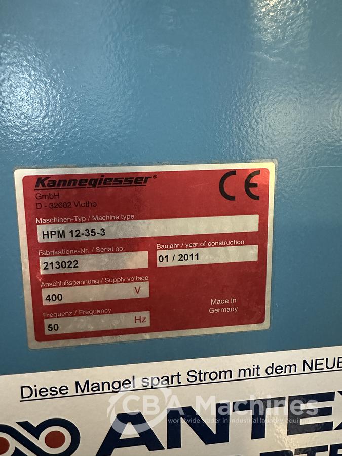 Used 2011 Kannegiesser HPM 12-35-3