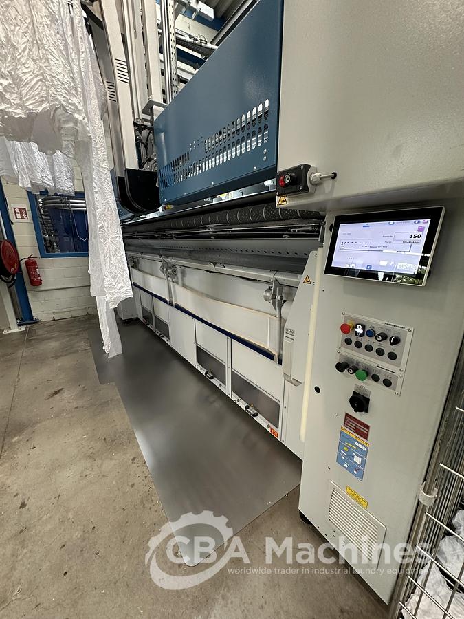 Used 2023 Kannegiesser Ironing Line EMA 40-01+2-2/4-1/2 (1053) + HPM-II 3 x 1200 x 4000mm (1054) + SFM-E 40(42)-1/2-3-KR3-R-ISP6 (1055)