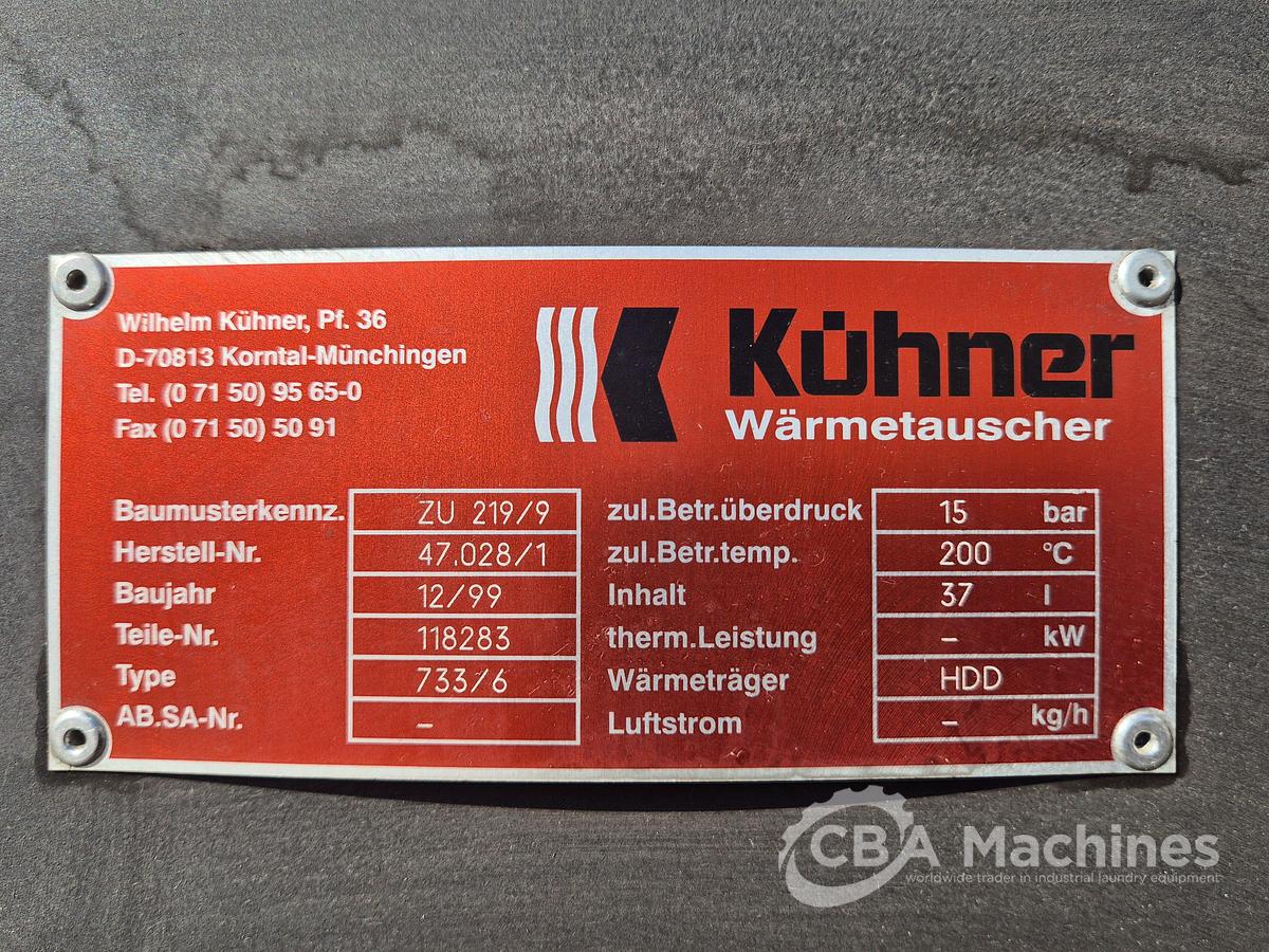 Used 1999 Dryer Lavatec TT733 D Steam 50kg with legs 175cm (853)