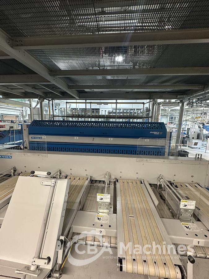 Used 2004 Jensen Ironing Line 4 lanes 2x1200x3300mm STEAM